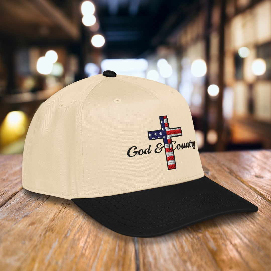 Flag "God & Country" Embroidered Hat, Otto 31-069
