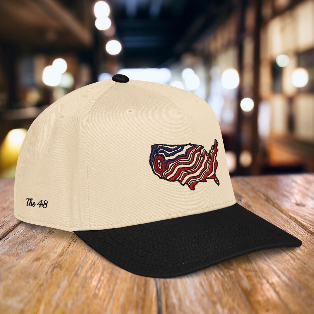 "The 48" States Color Embroidered Snapback Hat