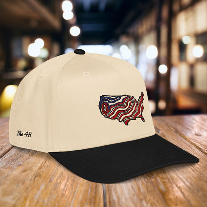 "The 48" States Color Embroidered Snapback Hat