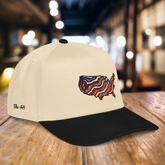 "The 48" States Color Embroidered Snapback Hat