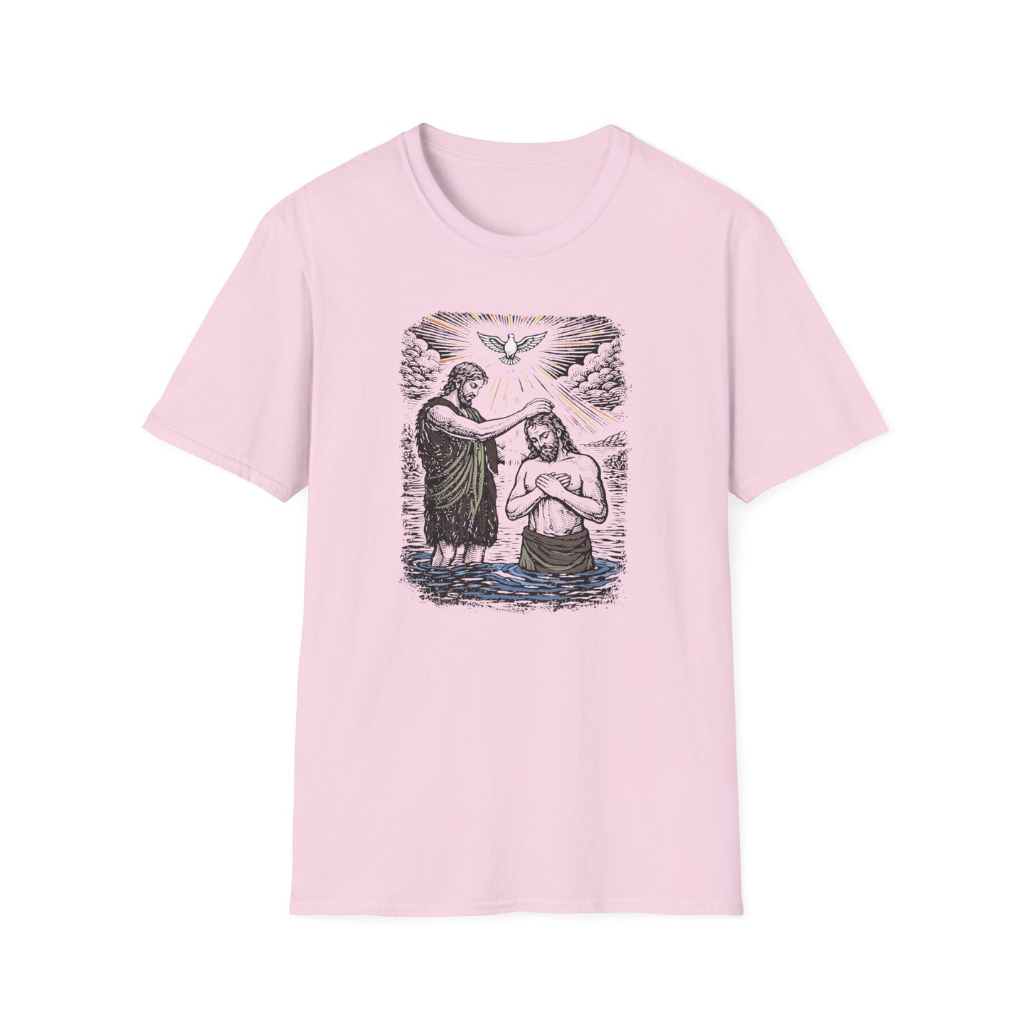 On the Jordan Pastel Linocut T-Shirt