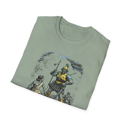 David & Goliath Pastel Linocut T-Shirt