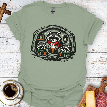 Cozy Raccoon Family Tee