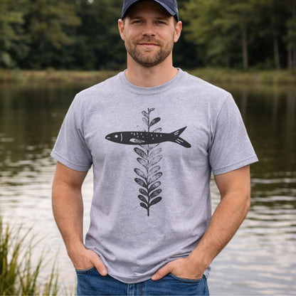 Fish and Plant Cross T-Shirt