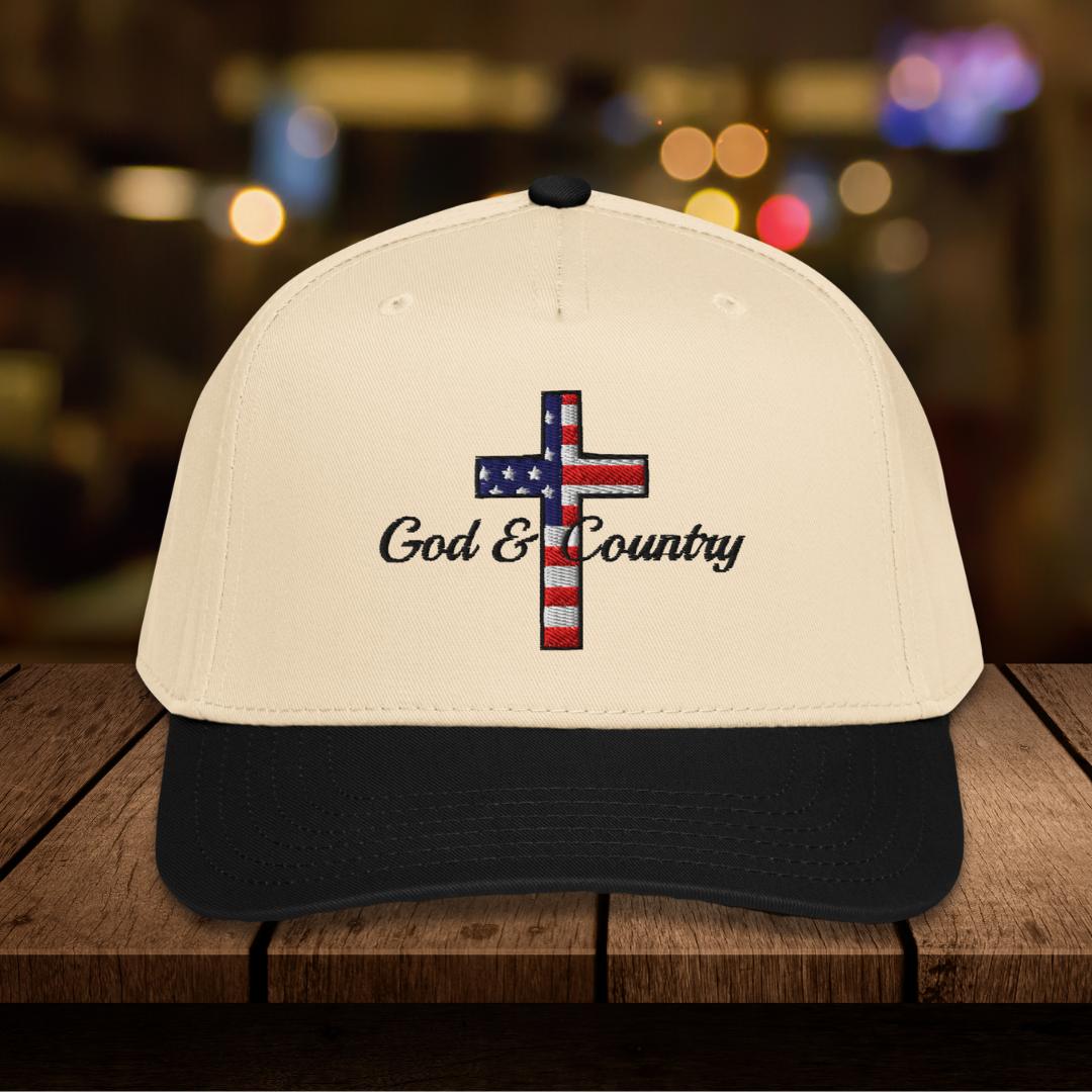 Flag "God & Country" Embroidered Hat, Otto 31-069