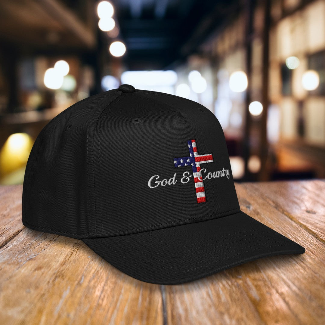 Flag "God & Country" Embroidered Hat, Otto 31-069