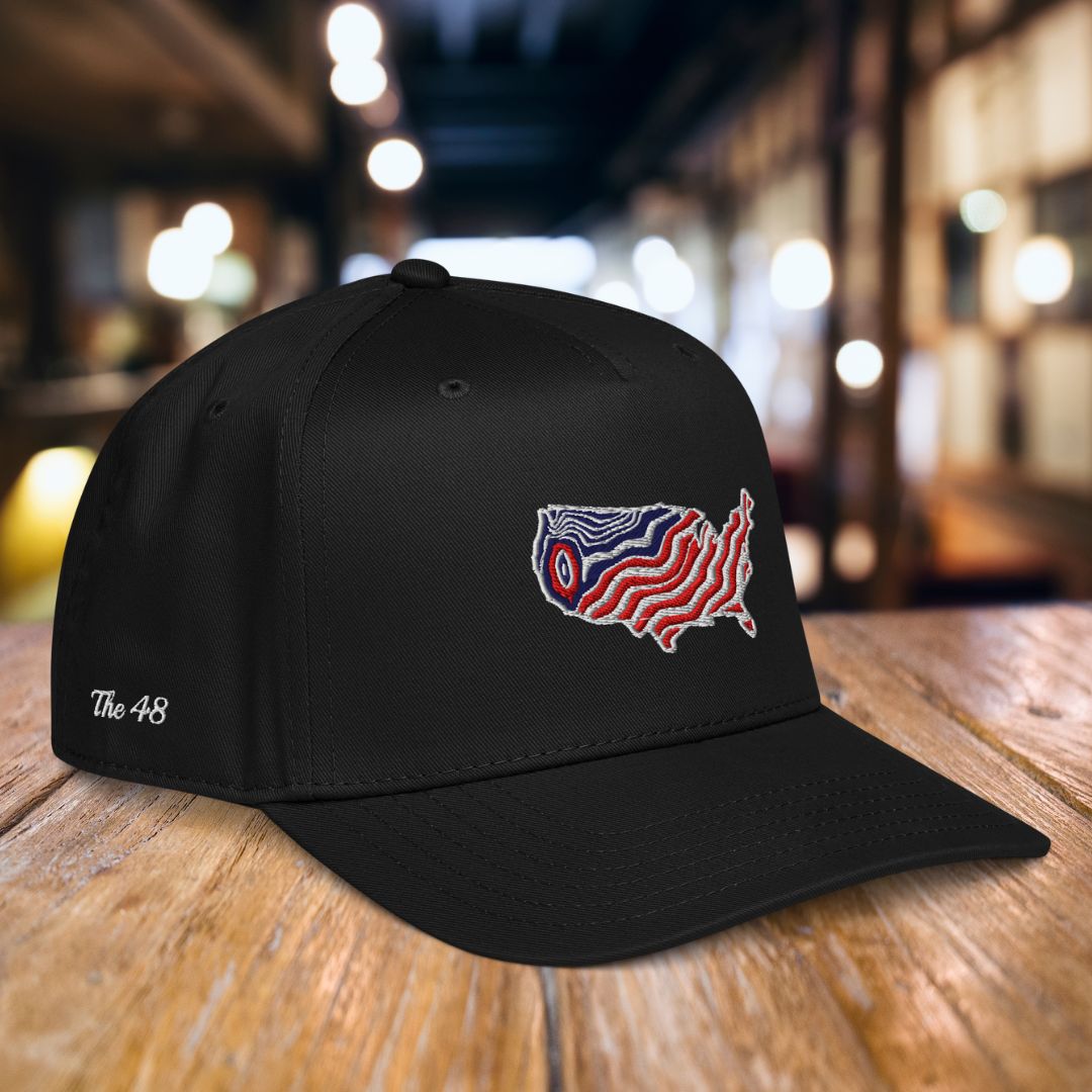 "The 48" States Color Embroidered Snapback Hat