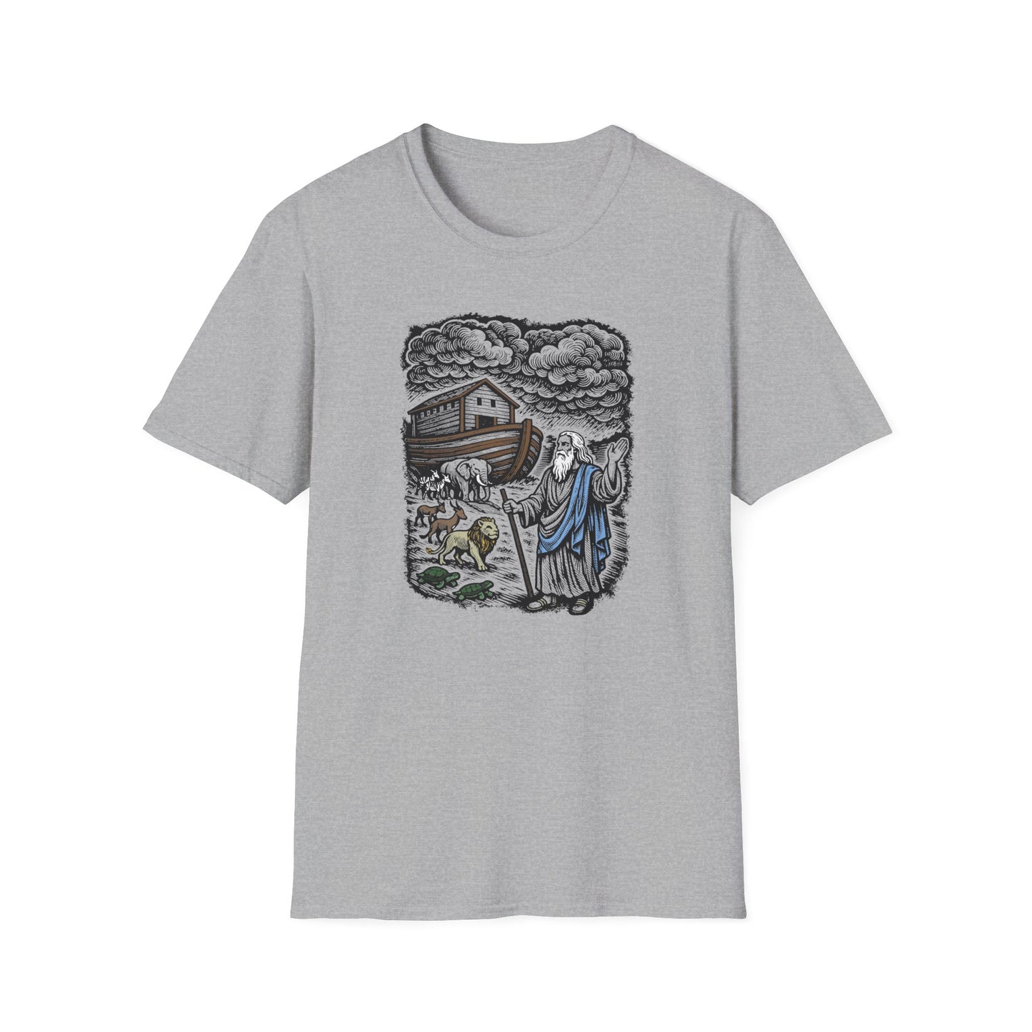 Noah's Ark Pastel Linocut T-Shirt