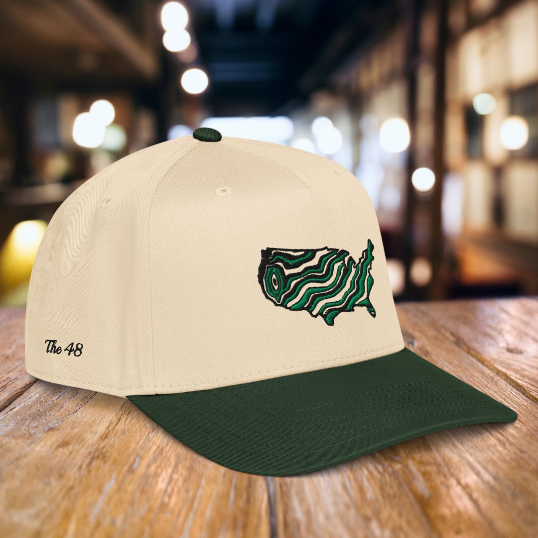 "The 48" States Color Embroidered Snapback Hat