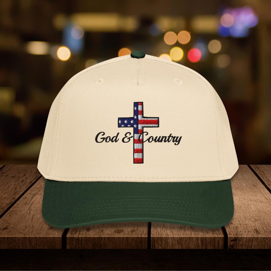 Flag "God & Country" Embroidered Hat, Otto 31-069