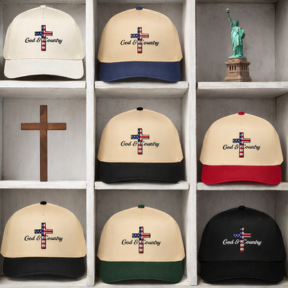 Flag "God & Country" Embroidered Hat, Otto 31-069
