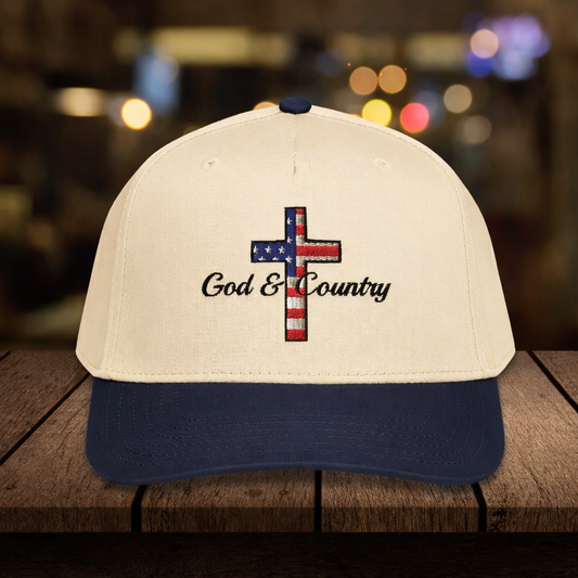 Flag "God & Country" Embroidered Hat, Otto 31-069