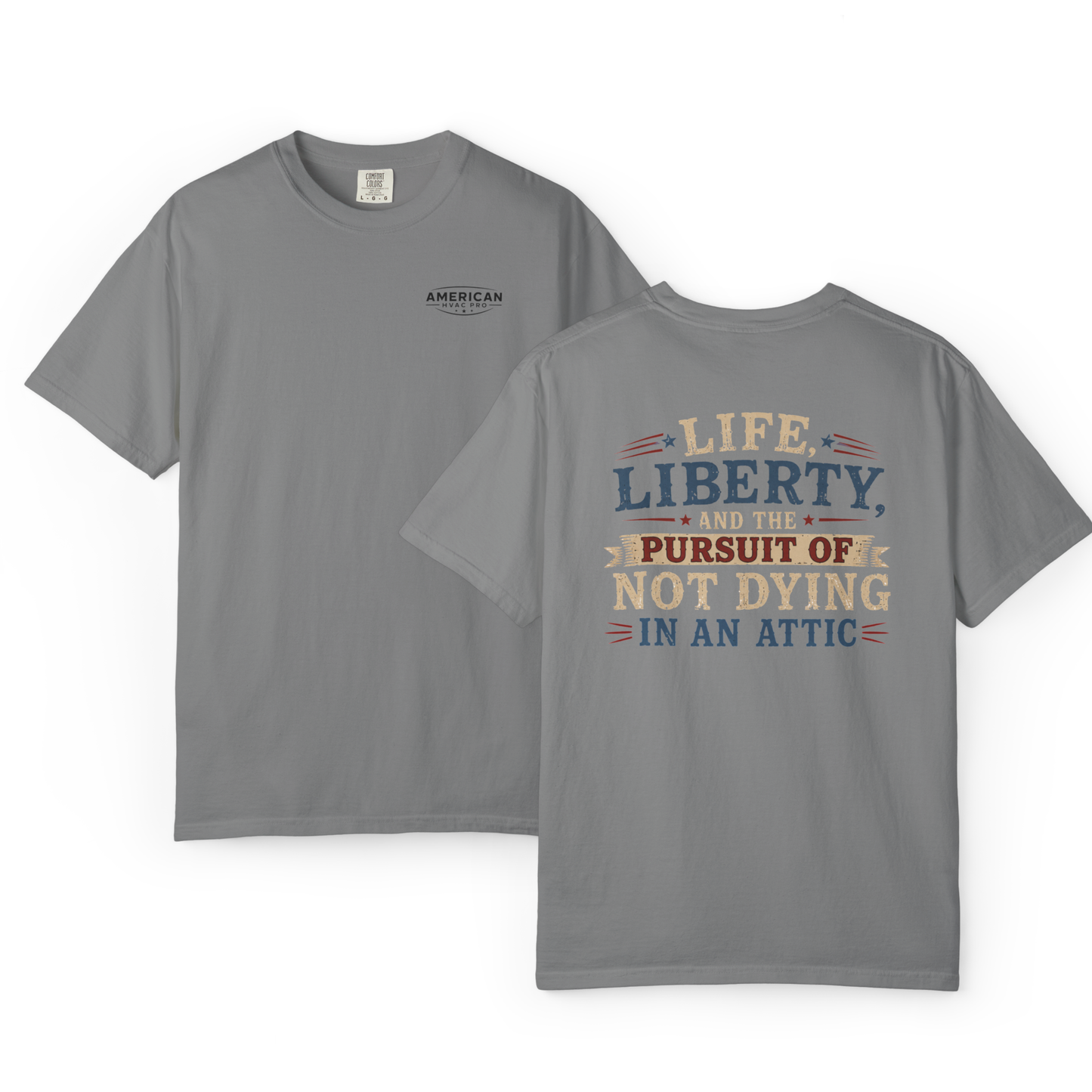 "American HVAC Pro" Funny Attic Vintage T-Shirt
