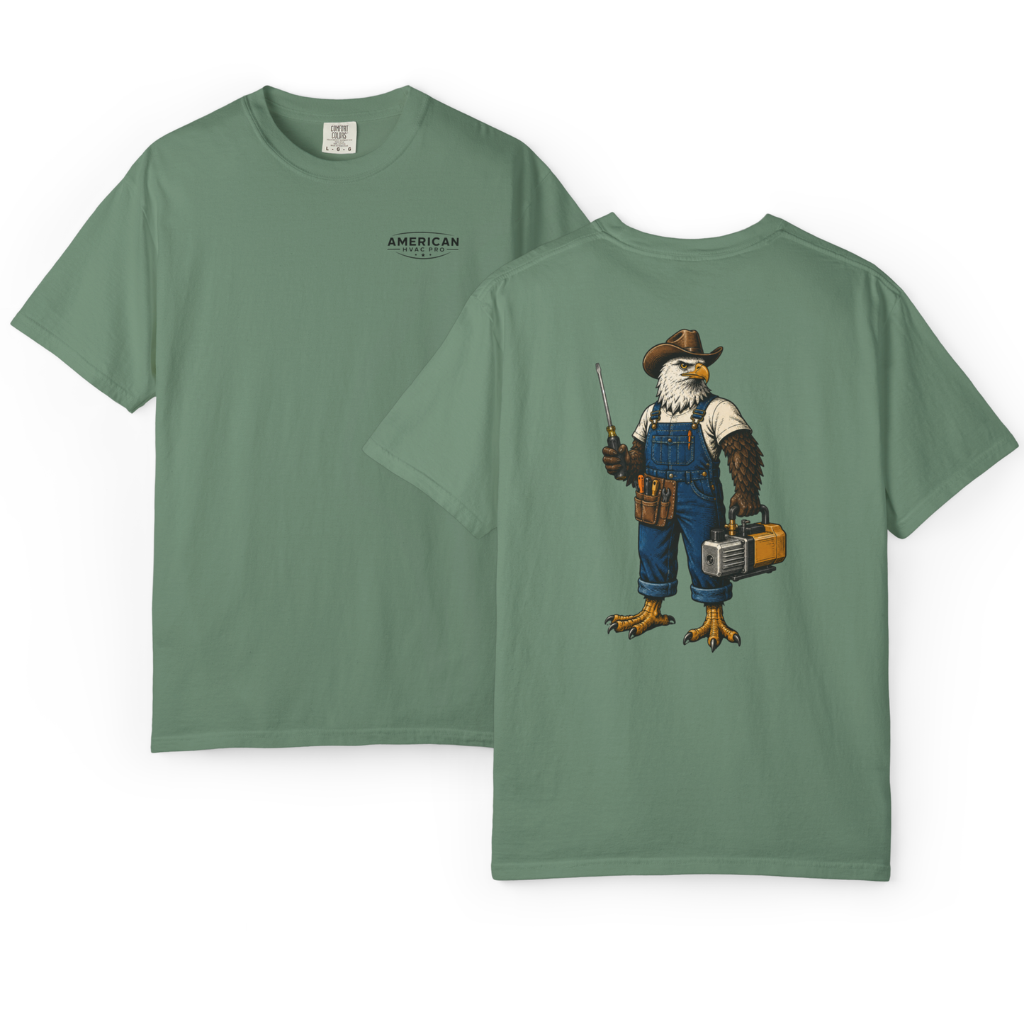 HVAC Eagle Farmer Heavyweight T-Shirt