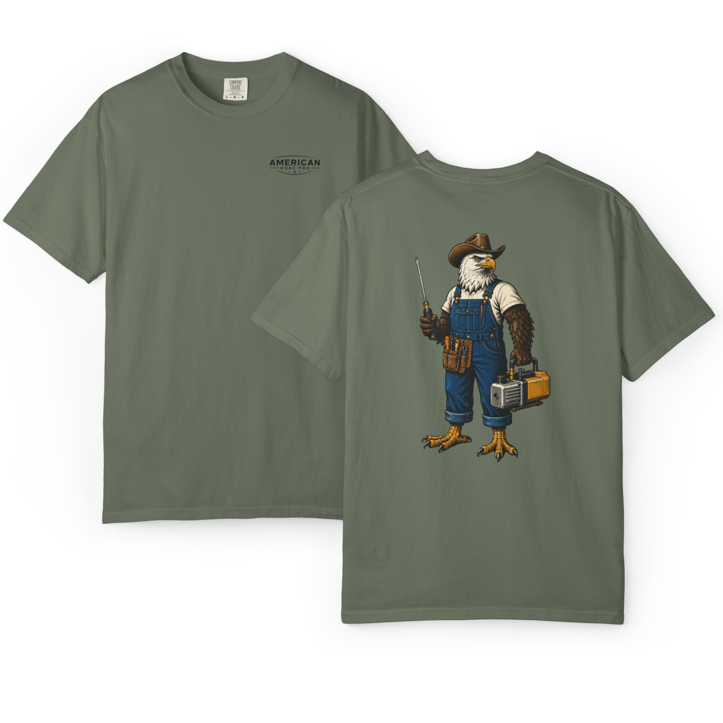 HVAC Eagle Farmer Heavyweight T-Shirt