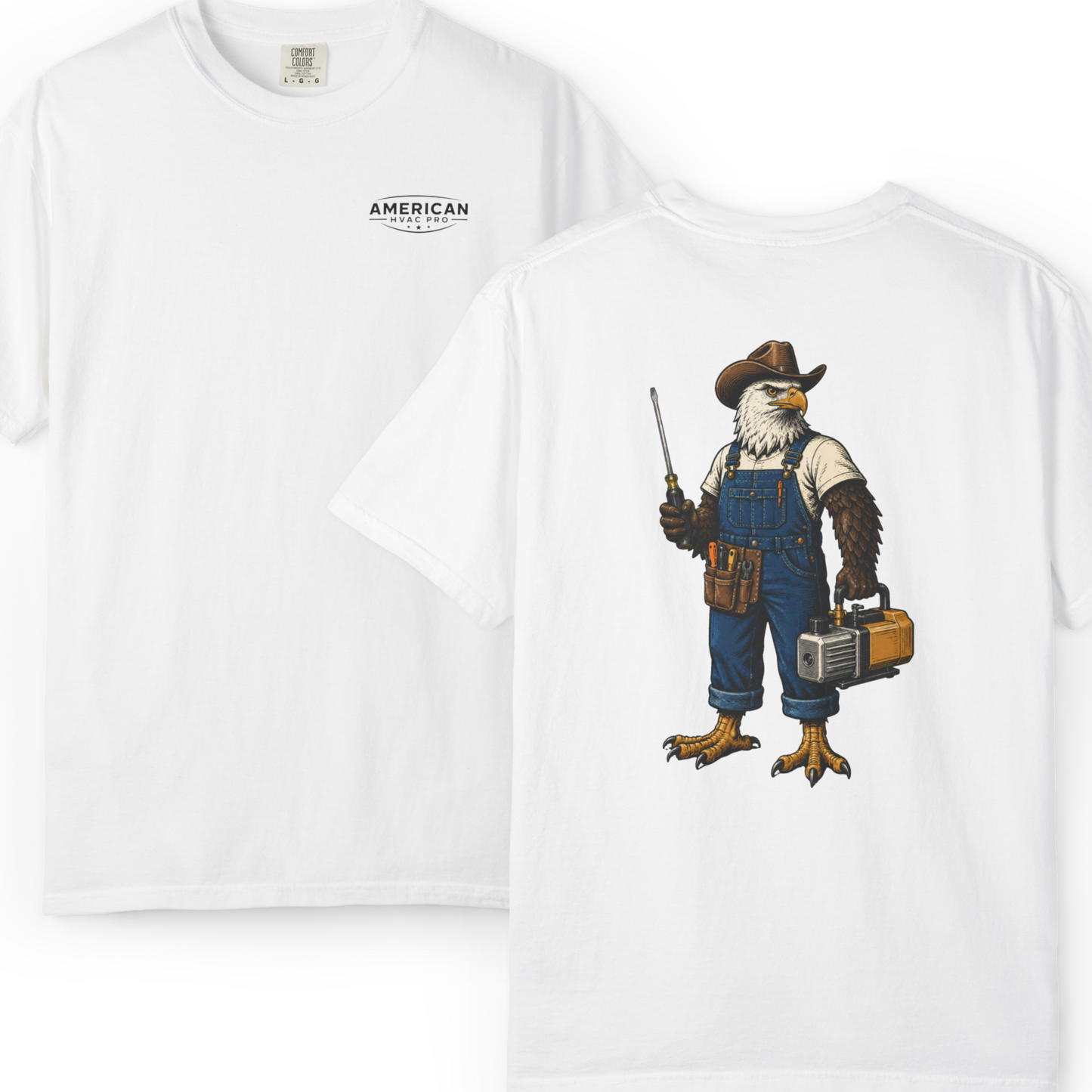HVAC Eagle Farmer Heavyweight T-Shirt