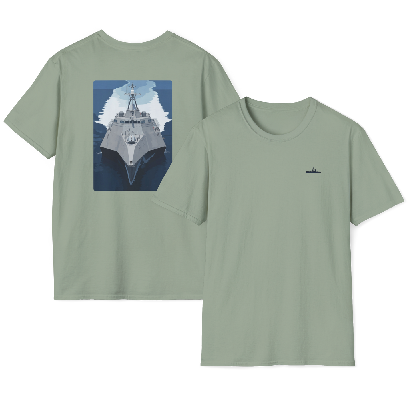 USS Oakland Modern Print T-Shirt