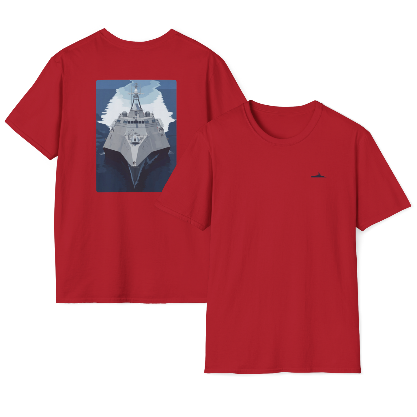 USS Oakland Modern Print T-Shirt