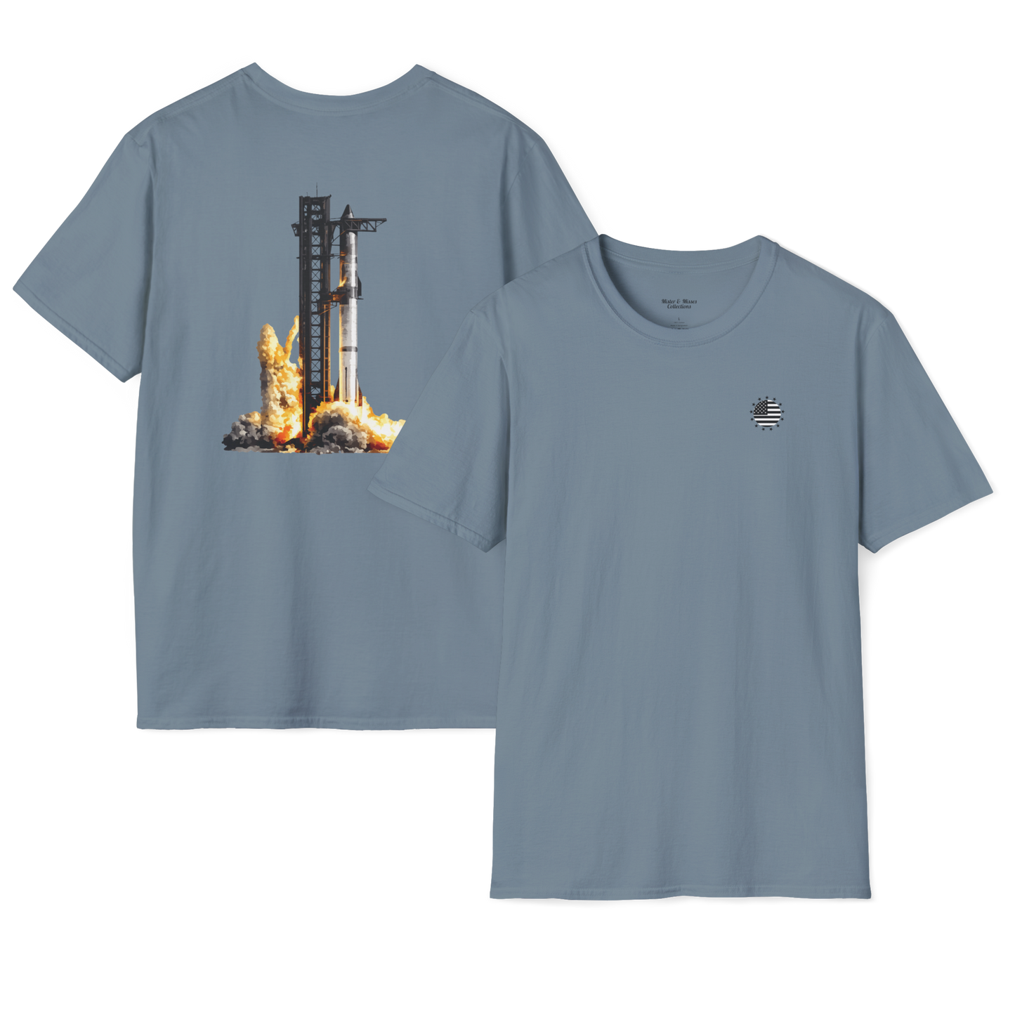 Starship Launch Modern Print T-shirt