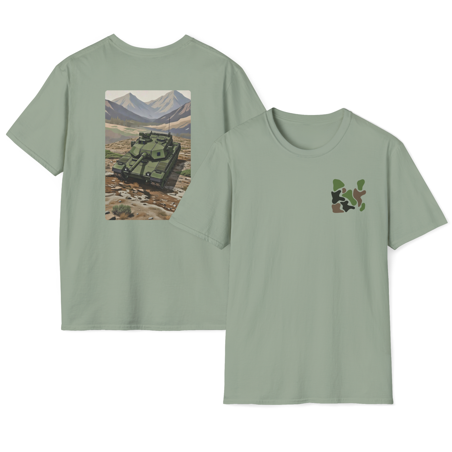 M1E3 Abrams Tank Modern Print T-Shirt