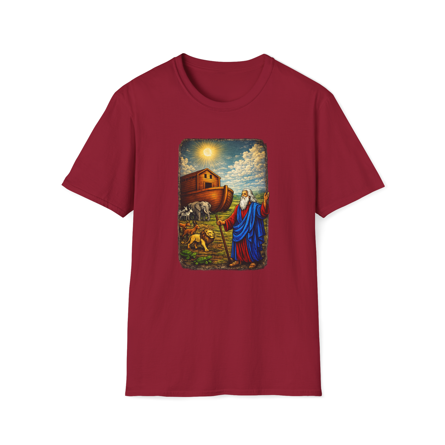 Noah's Ark Full Color Linocut T-Shirt