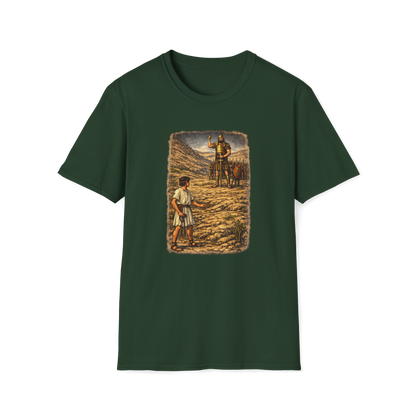 David & Goliath Full Color Linocut T-Shirt