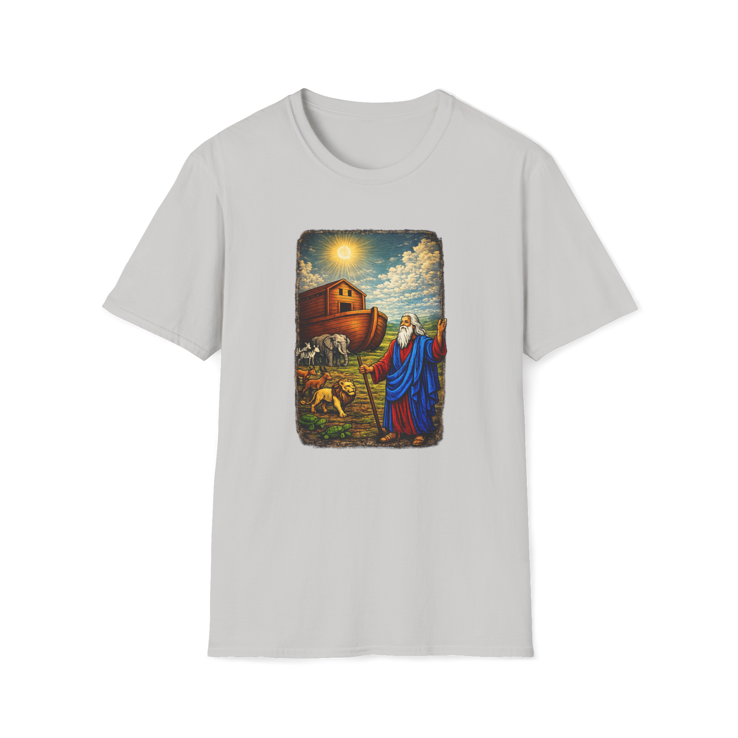 Noah's Ark Full Color Linocut T-Shirt