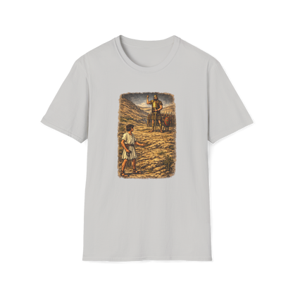 David & Goliath Full Color Linocut T-Shirt