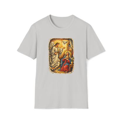 Mary & Gabriel Full Color Linocut T-Shirt