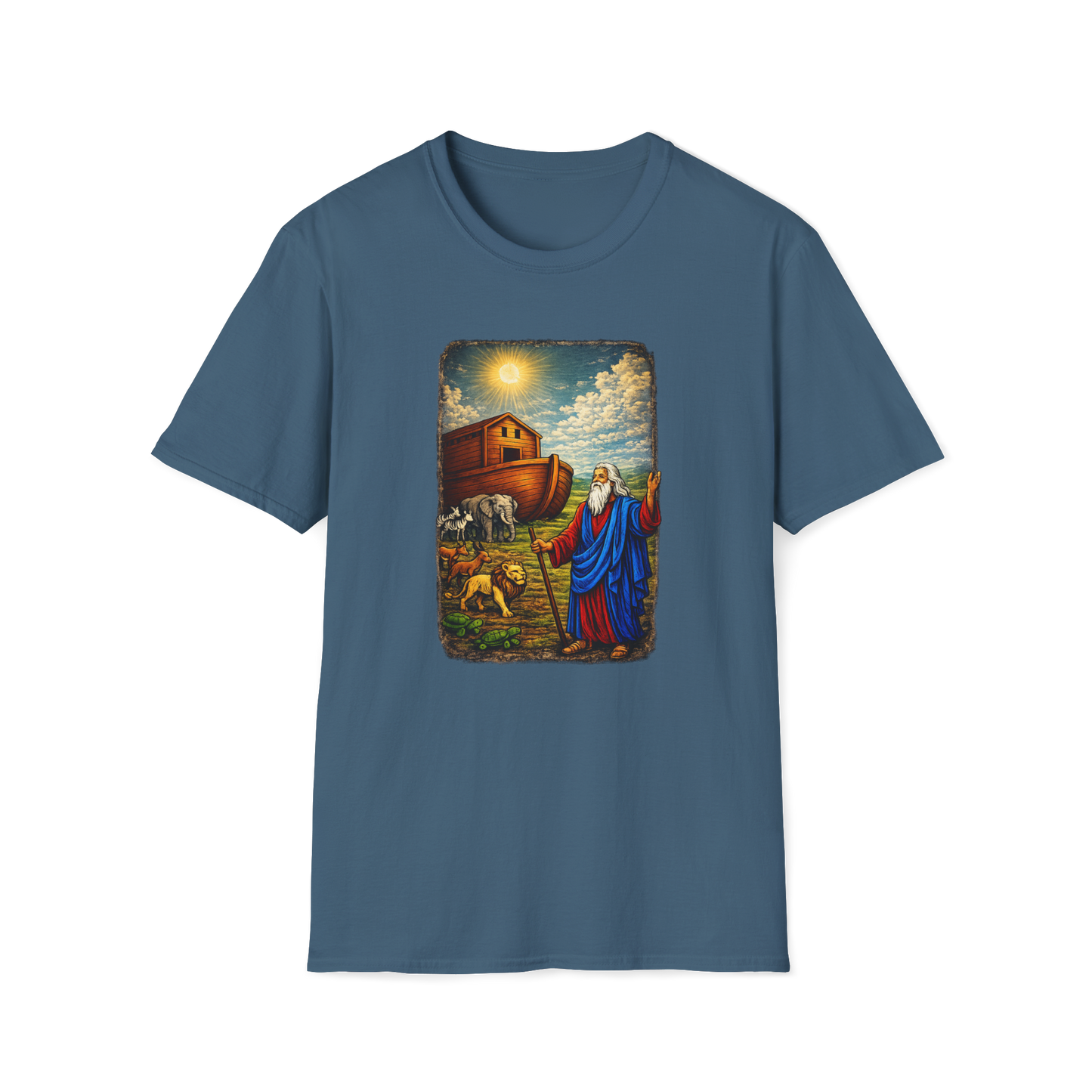 Noah's Ark Full Color Linocut T-Shirt