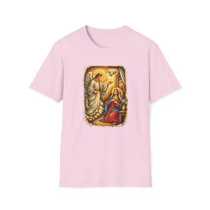 Mary & Gabriel Full Color Linocut T-Shirt