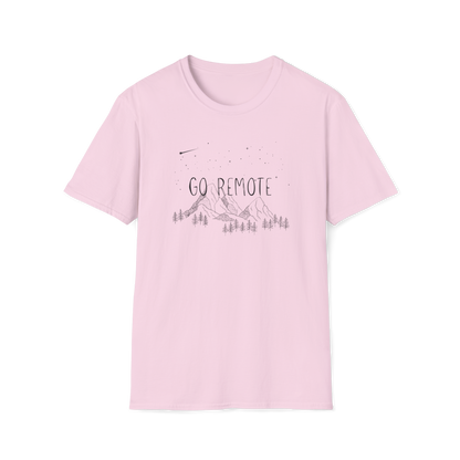 "Go Remote"  Mountains & Stars T-Shirt