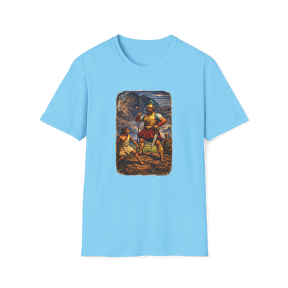 David & Goliath 2 Full Color Linocut T-Shirt