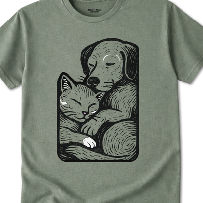 Cat & Dog Buddies T-Shirt