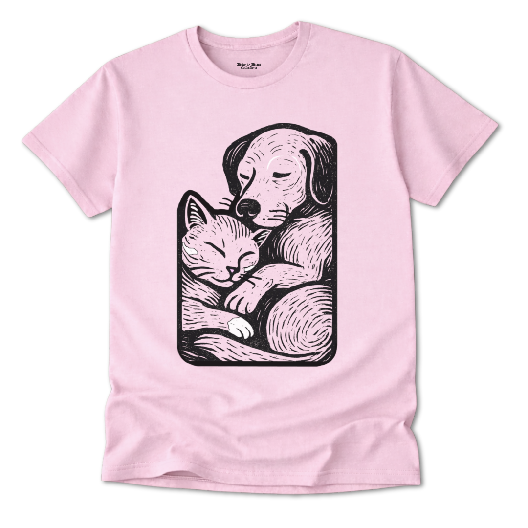 Cat & Dog Buddies T-Shirt