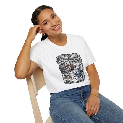 Noah's Ark Pastel Linocut T-Shirt