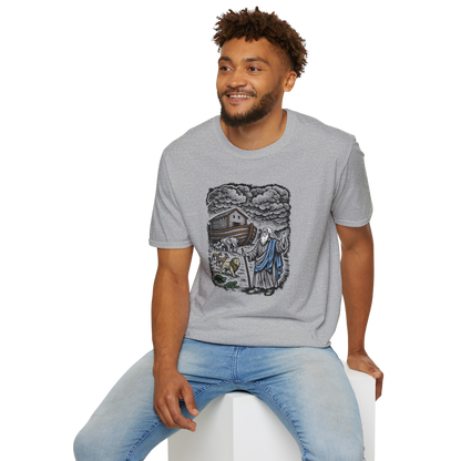 Noah's Ark Pastel Linocut T-Shirt