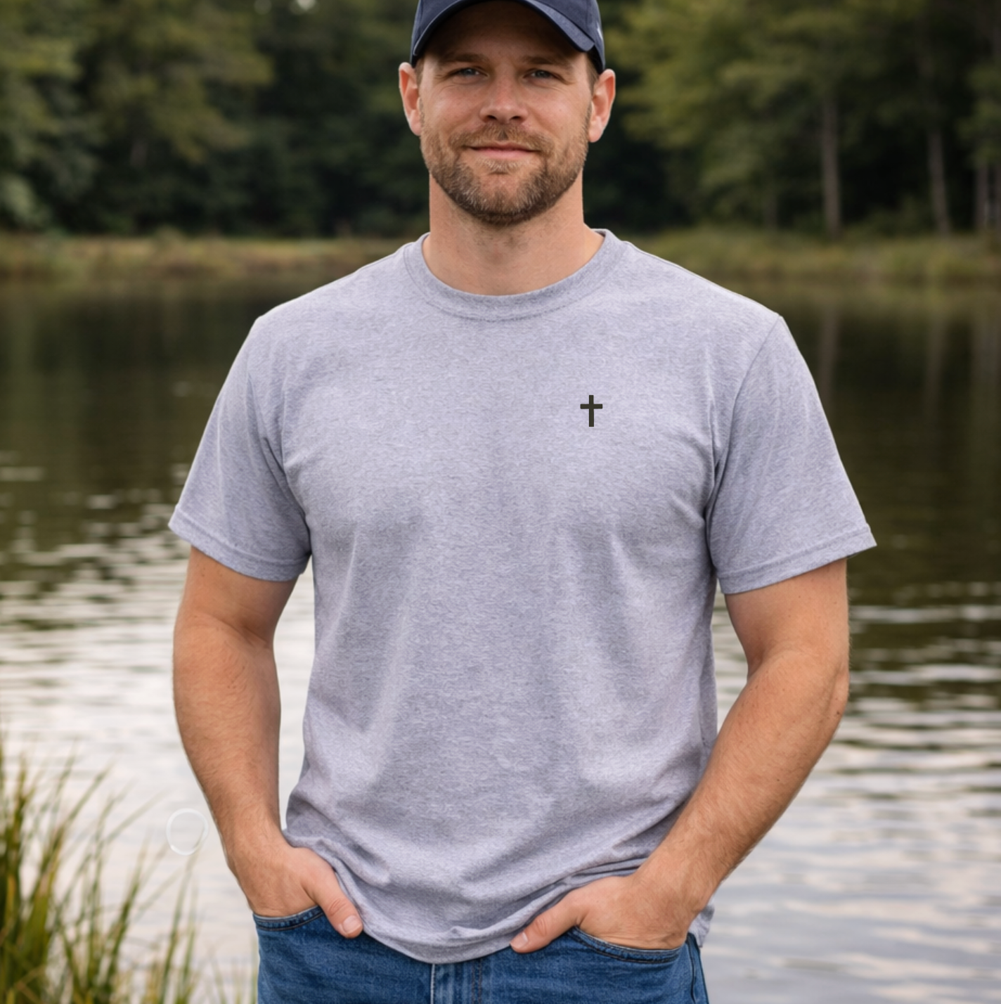 Manly Chopping Wood w/ the Kids T-shirt