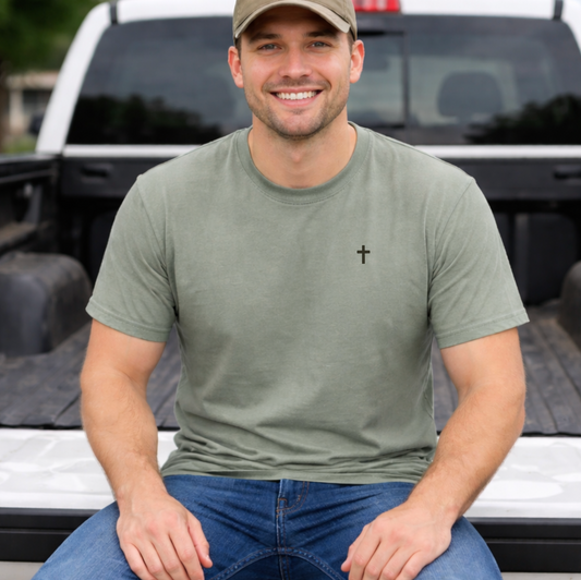 Manly Chopping Wood w/ the Kids T-shirt