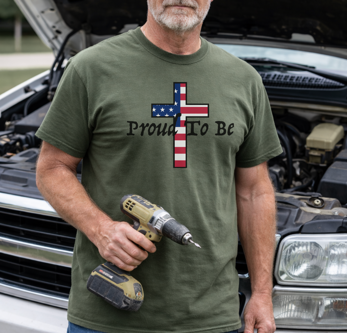 "Proud To Be" American Cross T-Shirt