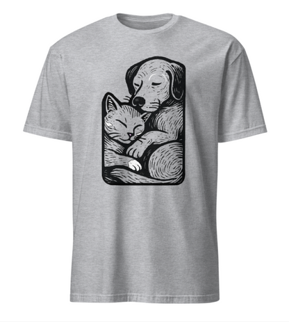 Cat & Dog Buddies T-Shirt