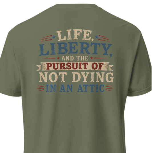 HVAC Pro Dying in Attic Heavyweight T-Shirt