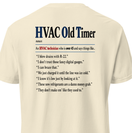 American HVAC Pro Old Timer Sayings Heavyweight T-Shirt