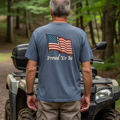 "Proud To Be" American Flag Tee