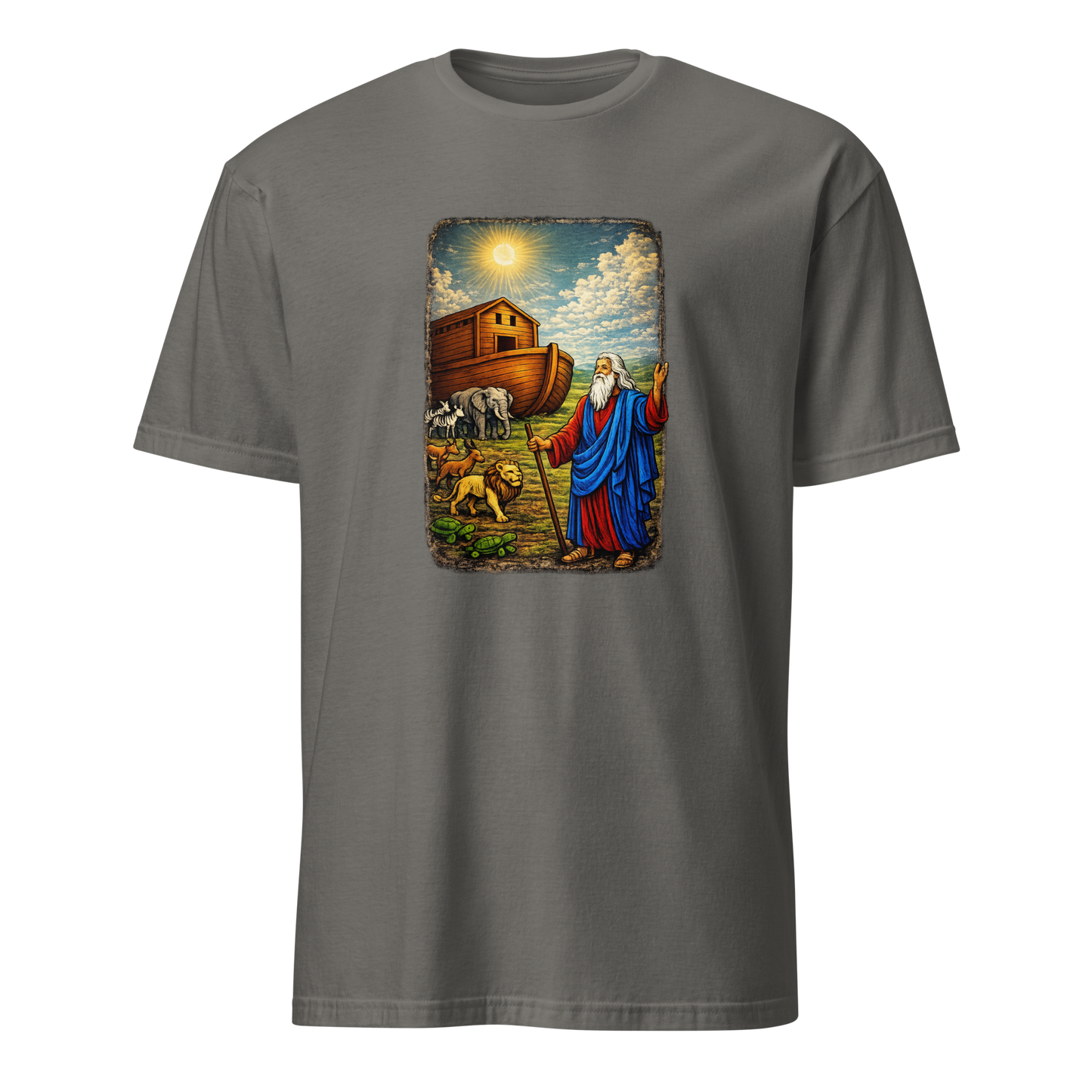 Noah's Ark Full Color Linocut T-Shirt