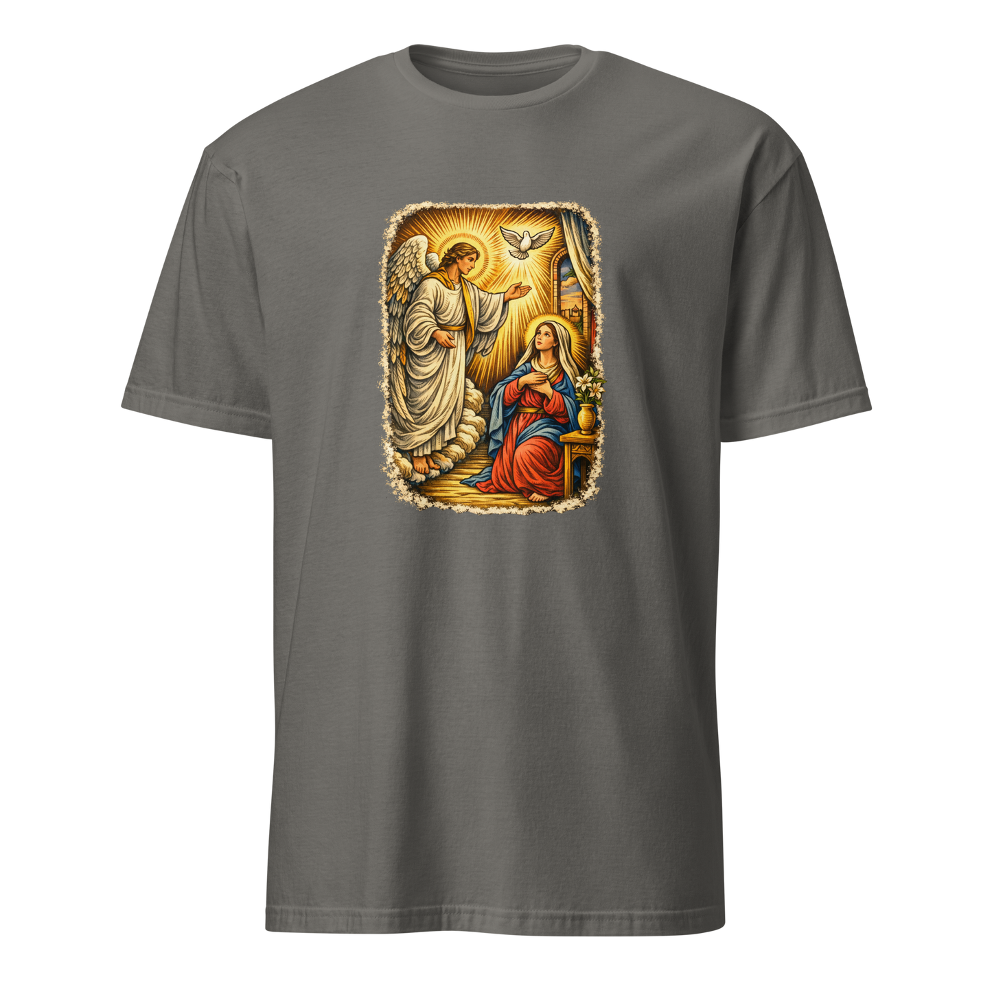 Mary & Gabriel Full Color Linocut T-Shirt