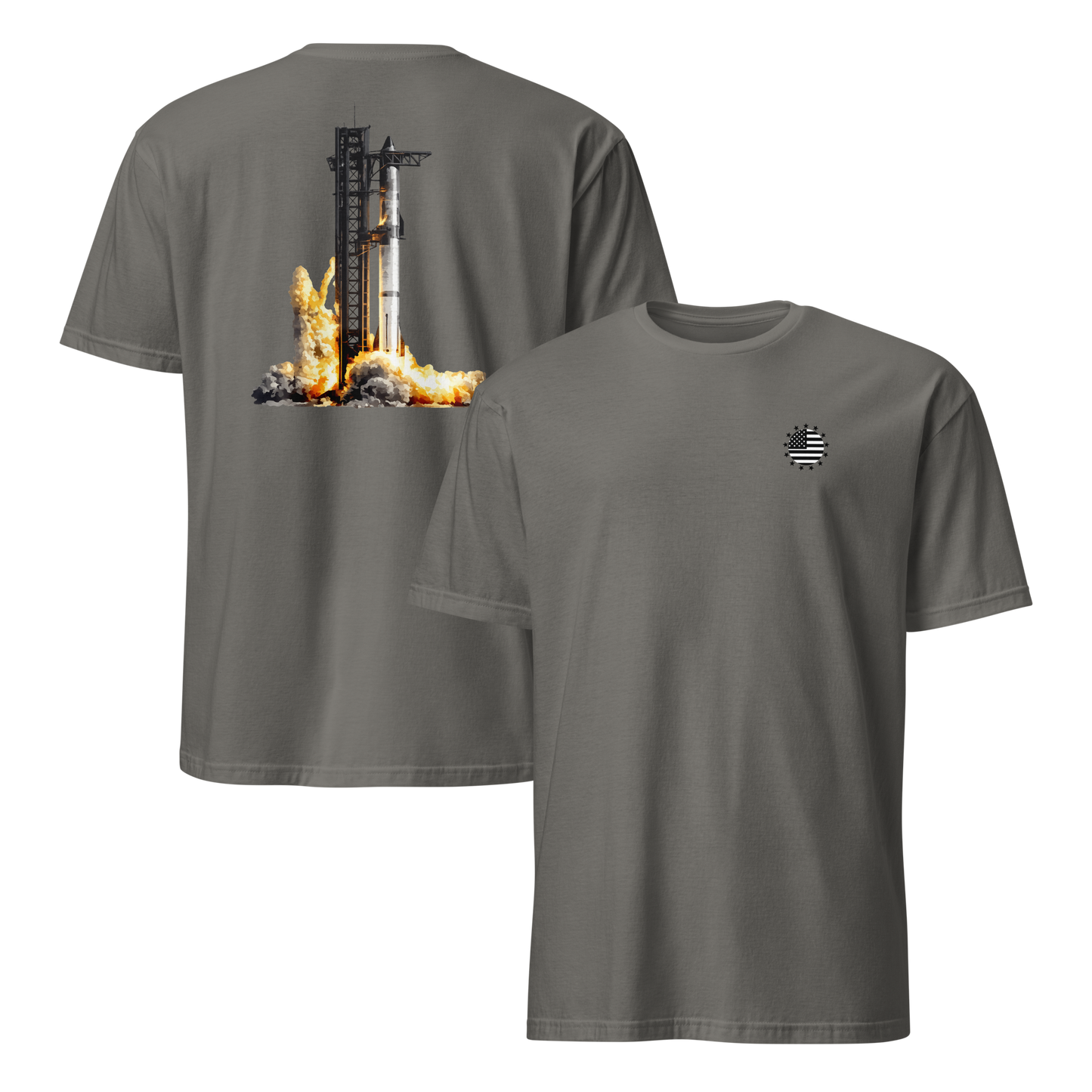 Starship Launch Modern Print T-shirt