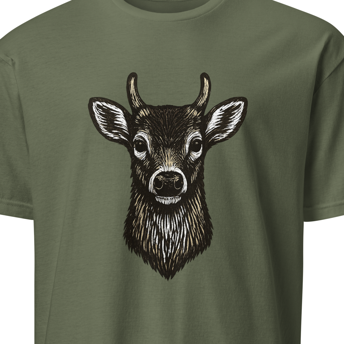 Vintage Deer Head Buck - T-Shirt