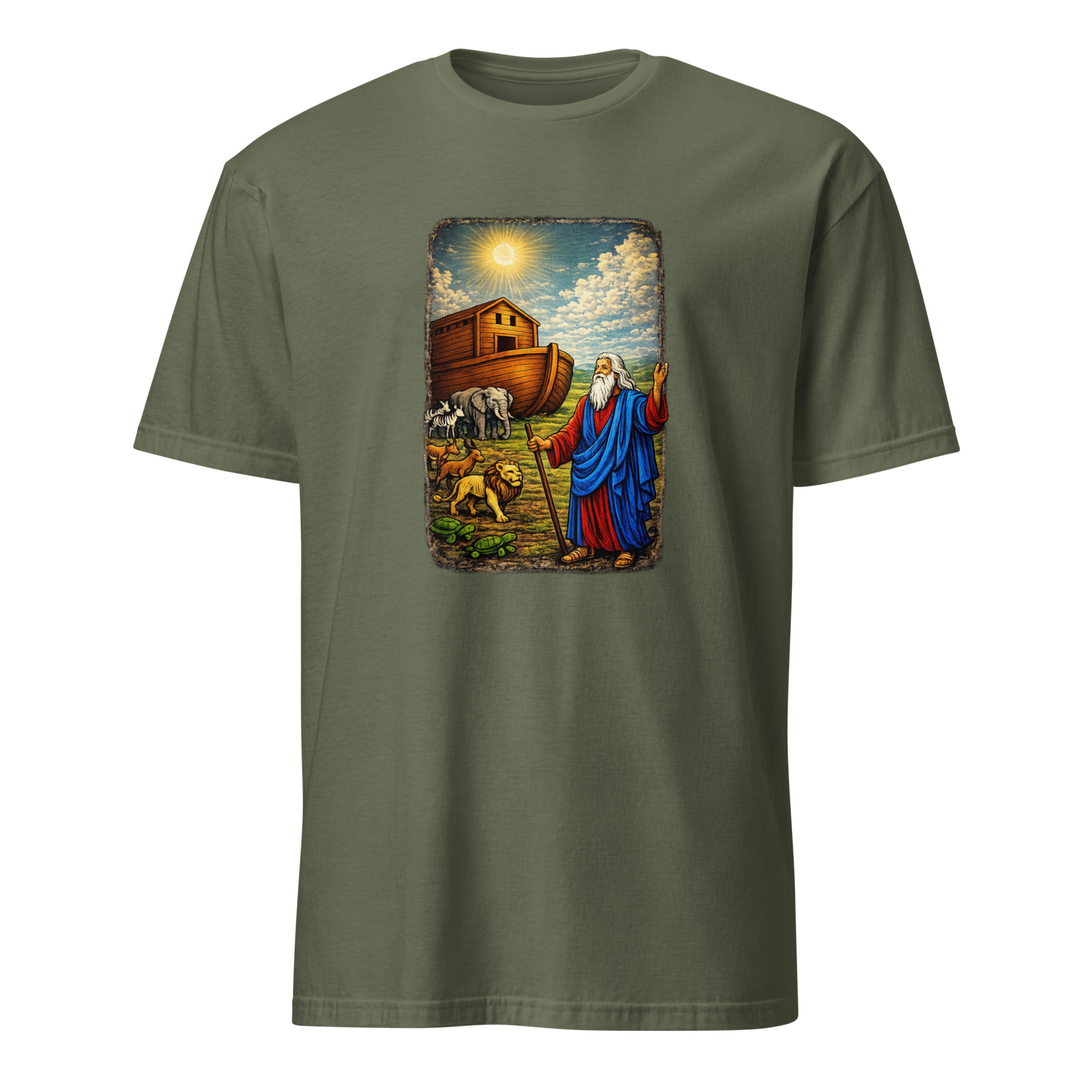 Noah's Ark Full Color Linocut T-Shirt