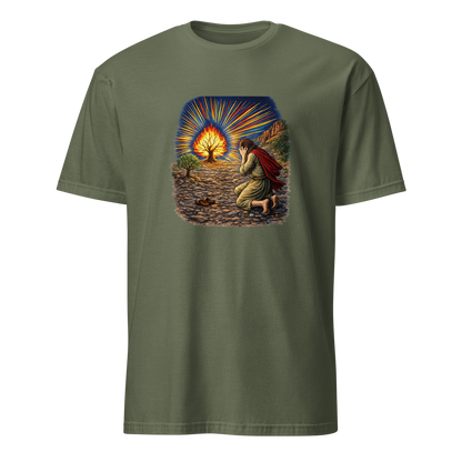 Moses & the Burning Bush Full Color Linocut T-Shirt